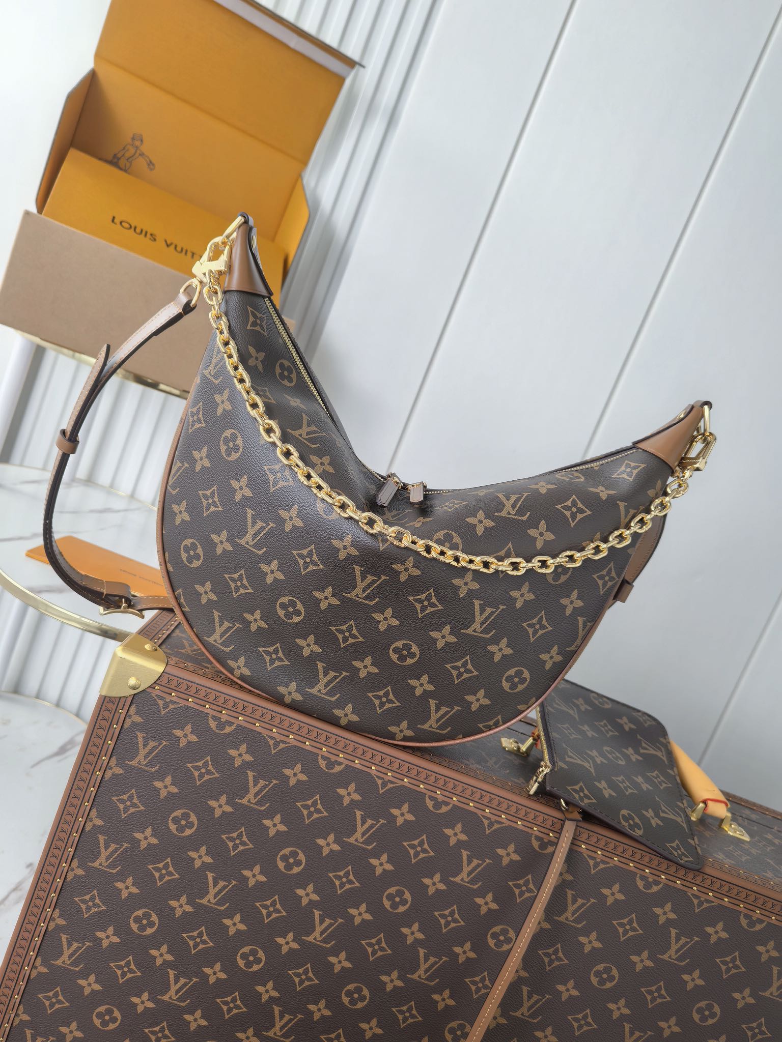 Louis Vuitton LV Classic Handbag Monogram Empreinte Model M83694 Monogram Pattern Evening Party New Arrival